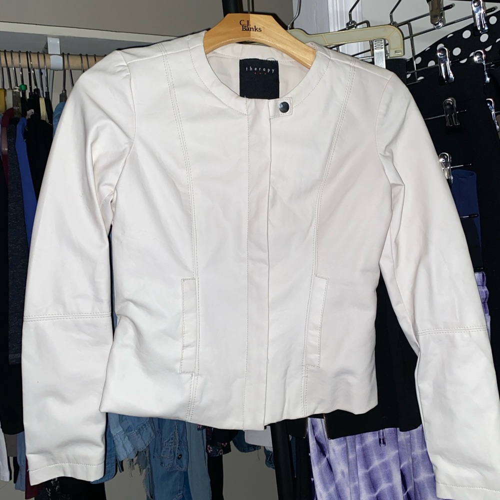 White leather jacket